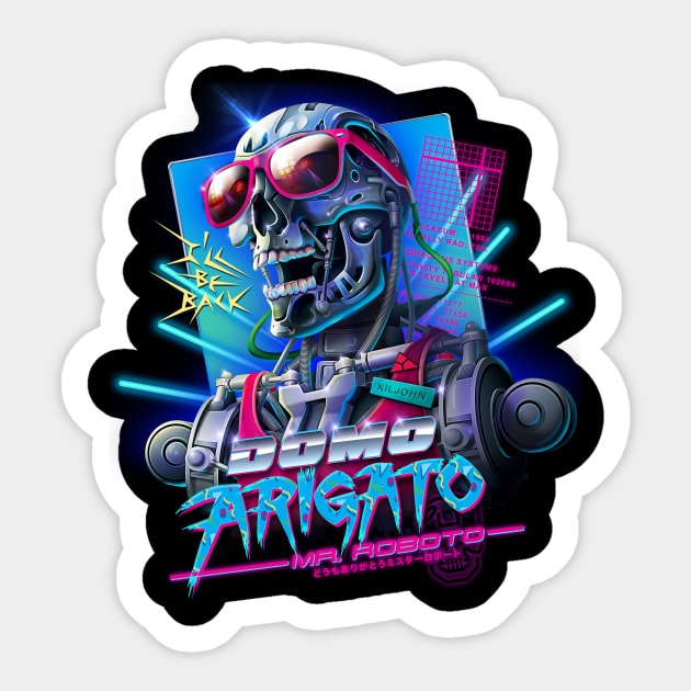 Domo Arigato Mr. Roboto Sticker by RockyDavies